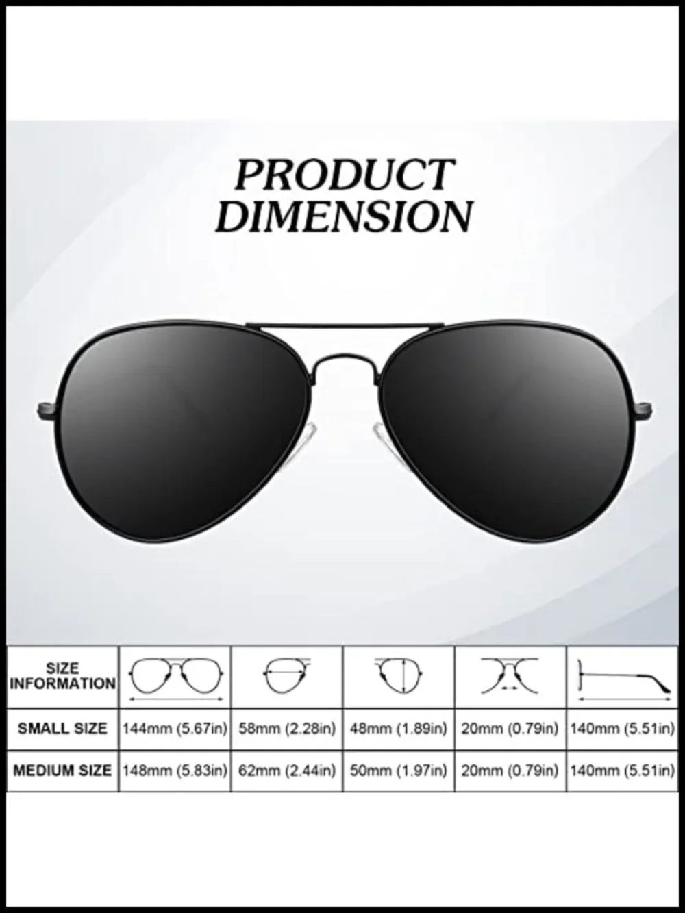 Lightweight Metal Frame Pilot Sunglasses with UV400 Protection